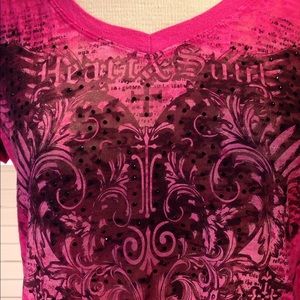 Rock and roll burnt out tee shirt size large